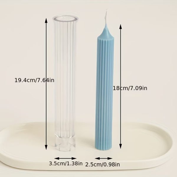 قالب اكريليك شمعة مخطط 19 سم