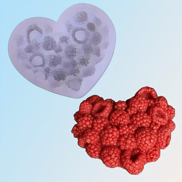 قالب سيليكون موس كيك مينى تورته على شكل قلب توت