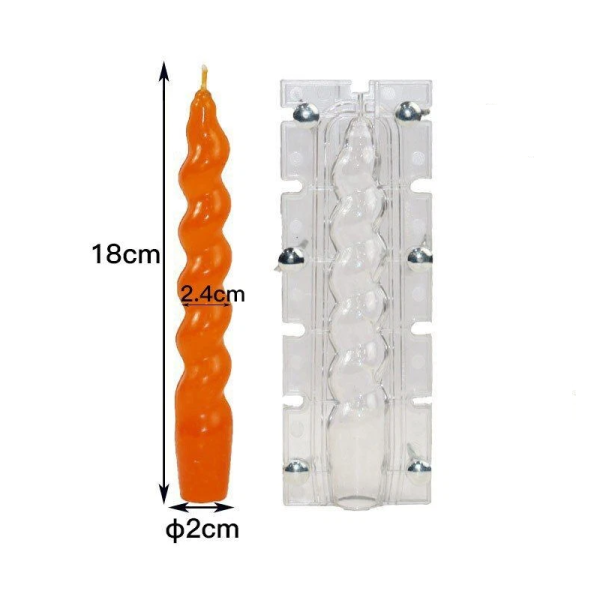 قالب اكريليك شمعة حلزونى 20 سم