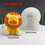 قالب سيليكون الاسد شمعة توزيعات