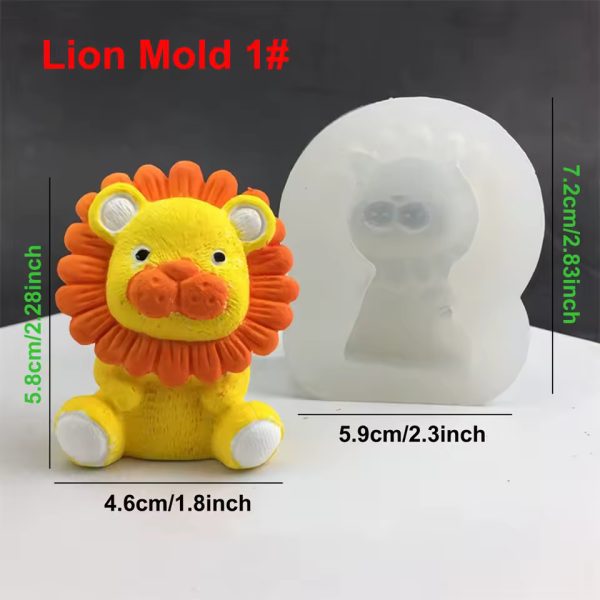 قالب سيليكون الاسد شمعة توزيعات