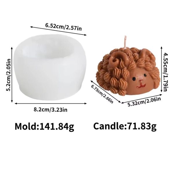 قالب سيليكون شمعة كونكريت  خروف