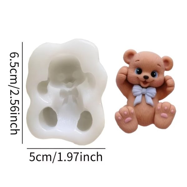 قالب سيليكون على شكل دب فيونكة