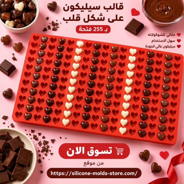 ❤️ قالب سيليكون قلب 255 فتحة – متعدد الاستخدامات ❤️