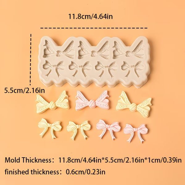 قالب السيليكون بتصميم فيونكات!  مثالي لصنع وتزيين: 🕯️ الشموع 🎂 الكيك والكب كيك 🍫 الشوكولاتة 🧼 الصابون اليدوي